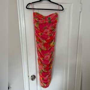 Strapless midi dress (Zara)